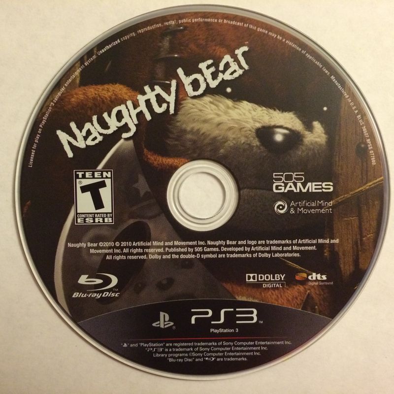 Naughty Bear: Gold Edition box art for Playstation 3